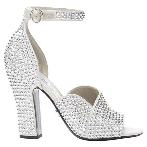 prada rhinestone heels|prada pumps block heel.